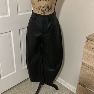 We the Free Vegan Leather Barrel pants
